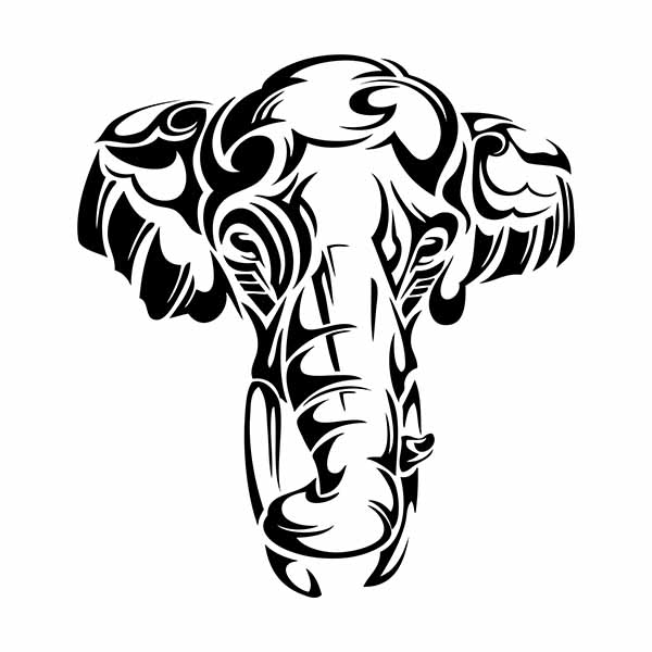 Tete D Elephant Tatwotoi Kit De Tatouage Ephemere A Realiser Soi Meme